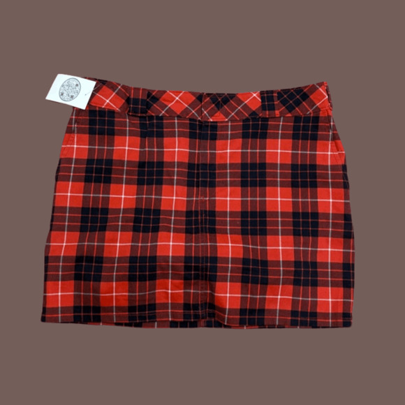 Dickies Plaid Mini Skirt | Red/Navy | Size 13 | Vintage Y2K - Picture 1 of 4